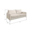 Conjunto Sofá 2 E 3 Lugares Bipartido Davos Off White