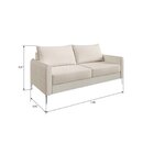 Conjunto Sofá 2 E 3 Lugares Bipartido Davos Off White