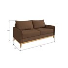 Conjunto Sofá 2 E 3 Lugares Bipartido Lugano Marrom