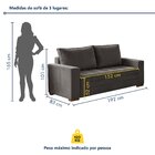 Conjunto Sofá 2 E 3 Lugares Classico Suede Cinza Urban Pés Ma