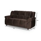 Conjunto Sofá 2 E 3 Lugares Classico Suede Marrom Cordoba  Ma