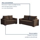Conjunto Sofá 2 E 3 Lugares Classico Suede Marrom Urban Pés M