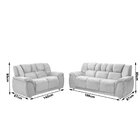 Conjunto Sofá 2 E 3 Lugares Suede Cordoba Hellen