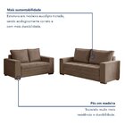 Conjunto Sofá 2 E 3 Lugares Urban Suede/bege