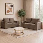 Conjunto Sofá 2 E 3 Lugares Urban Suede/bege