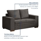 Conjunto Sofá 2 E 3 Lugares Urban Yescasa Suede/cinza