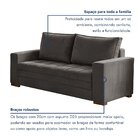 Conjunto Sofá 2 E 3 Lugares Urban Yescasa Suede/cinza