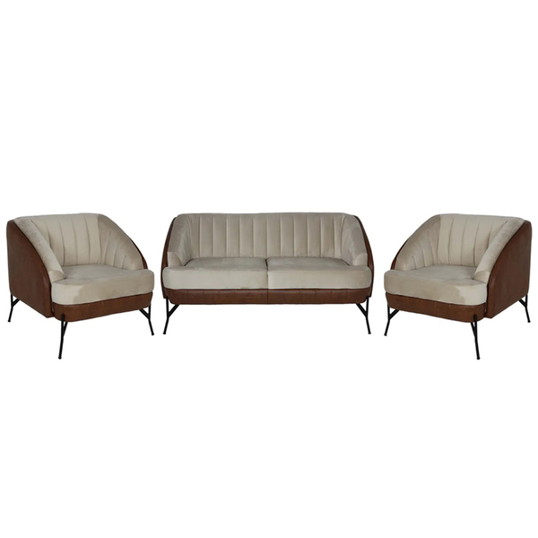 Conjunto Sofá 2 Lugares E 2 Poltronas Decorativa Sala De Esta