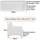 Conjunto Sofá 2 Lugares E Poltrona Chili Linho Off White - Sa