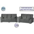 Conjunto Sofá 3 E 2 Lugares Cama Inbox Pequim Suede Cinza