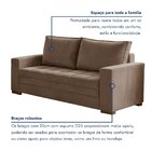 Conjunto Sofá 3 E 2 Lugares Classico Suede Bege Urban Pés Mad