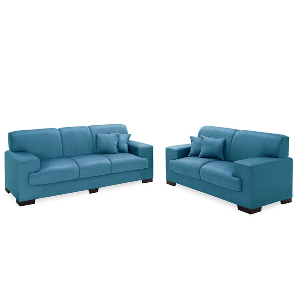 Conjunto Sofá 3 E 2 Lugares Gabriele Em Sued Azul