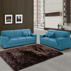 Conjunto Sofá 3 E 2 Lugares Gabriele Em Sued Azul