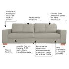 Conjunto Sofá 3 E 2 Lugares Sala De Estar Kenny Couro Avelã G