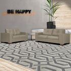 Conjunto Sofá 3 E 2 Lugares Sala De Estar Kenny Couro Avelã G