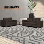 Conjunto Sofá 3 E 2 Lugares Sala De Estar Kenny Couro Tabaco