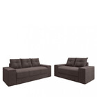 Conjunto Sofá 3 E 2 Lugares Suede Chamego Flash