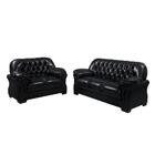 Conjunto Sofá 3 E 2 Lugares Sultão Corino Preto