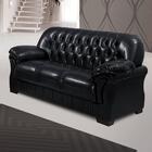 Conjunto Sofá 3 E 2 Lugares Sultão Corino Preto