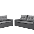 Conjunto Sofá 3 E 2 Lugares Vaticano Aifos  Cinza