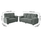 Conjunto Sofá 3 E 2 Lugares Veludo Lisboa Estofados Paraná