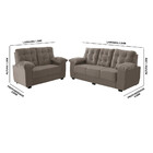 Conjunto Sofá 3 E 2 Lugares Veludo Lisboa Estofados Paraná