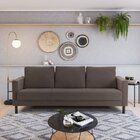 Conjunto Sofá 3 Lugares Com Puff Baú 120cm E Bandeja Antúrio