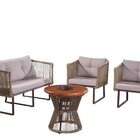 Conjunto Sofá Amsterdã 1 E 2 Lugares Com Mesa De Centro Recife