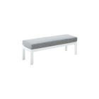 Conjunto para Jardim Sofá, Banco e Mesa 10 lugares 5 Peças Alumínio Branco|Cinza Naxos Naterial
