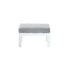 Conjunto para Jardim Sofá, Banco e Mesa 10 lugares 5 Peças Alumínio Branco|Cinza Naxos Naterial