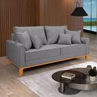 Conjunto Sofá Beny Living 1,80m E 1,40m Sala Confortável Base