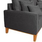 Conjunto Sofá Beny Living 1,80m E 1,40m Sala Confortável Base