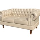 Conjunto Sofá Chesterfield 2 Lugares 2 Poltronas Dom Pedro Be