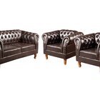 Conjunto Sofá Chesterfield 2 Lugares 2 Poltronas Dom Pedro Ma