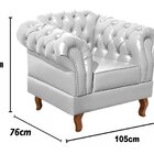 Conjunto Sofá Chesterfield 3 Lugares + 2 Poltronas Dom Pedro