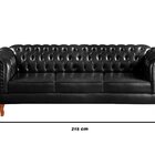 Conjunto Sofá Chesterfield 3 Lugares + 2 Poltronas Dom Pedro