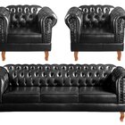 Conjunto Sofá Chesterfield 3 Lugares + 2 Poltronas Dom Pedro