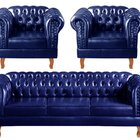 Conjunto Sofá Chesterfield 3 Lugares + 2 Poltronas Dom Pedro