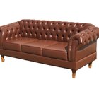 Conjunto Sofá Chesterfield 3 Lugares + 2 Poltronas Dom Pedro