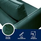 Conjunto Sofá Com 2 E 3 Lugares Em Veludo Cabecasa Madeiraori