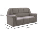 Conjunto Sofá Com 2 E 3 Lugares Taiti Sued Amas Flash Estofad