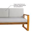 Conjunto para Jardim com Sofá de Canto e Mesa 5 Lugares Eucalipto Caramelo Solarium Naterial