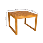 Conjunto para Jardim com Sofá de Canto e Mesa 5 Lugares Eucalipto Caramelo Solarium Naterial