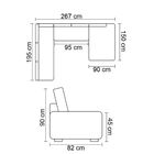 Conjunto Sofá De Canto Parma Com Chaise Estofados Nova Americ