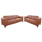 Conjunto Sofá De Couro 2 E 3 Lugares Devon M06 Cor Crystal Av