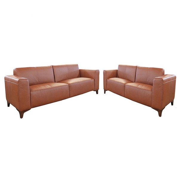 Conjunto Sofá De Couro 2 E 3 Lugares Devon M06 Cor Crystal Av