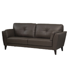 Conjunto Sofá De Couro 2 E 3 Lugares Dominic M06 Cor Marrom 4