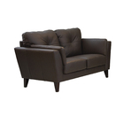 Conjunto Sofá De Couro 2 E 3 Lugares Dominic M06 Cor Marrom 4