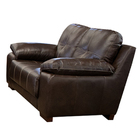 Conjunto Sofá De Couro 2 E 3 Lugares Enrico M06 Cor Marrom 49