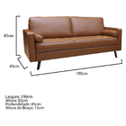 Conjunto Sofá De Couro 2 E 3 Lugares Vancouver M06 Cor Conhaq